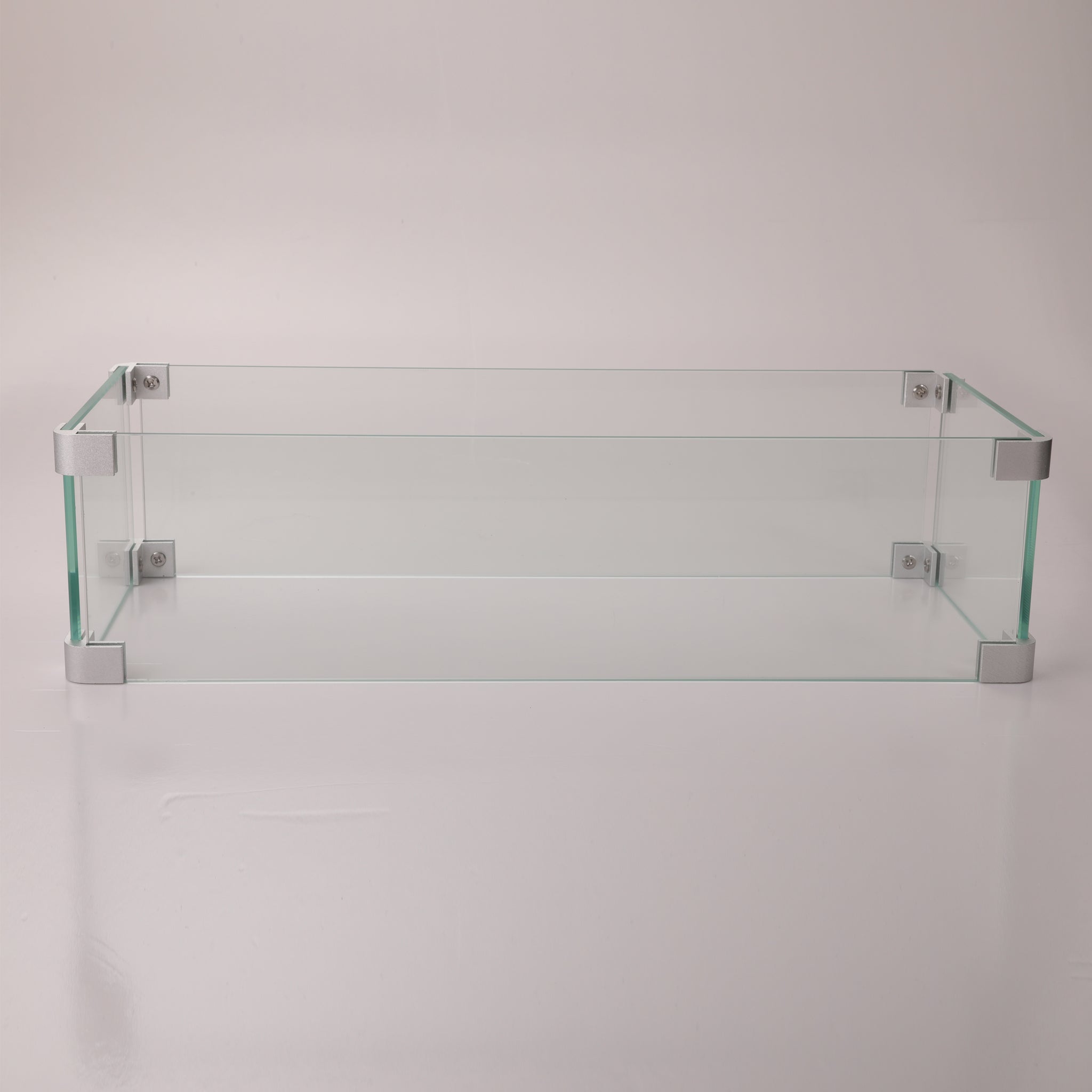 Rectangular Glass Wind Guard For Fire Pit W85335465 Transparent Glass