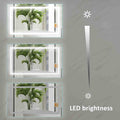 24''X40''Led Lighted Bathroom Medicine Mirror Cabinet With Light Sensor Night Light Anthracite Aluminium