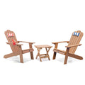 Tale Adirondack Chair Backyard Outdoor Furniture Painted Seating With Cup Holder All Weather And Fade Resistant Plastic Wood For Lawn Patio Deck Garden Porch Lawn Furniture Chairs Brown Ban On Brown Wood Plastic