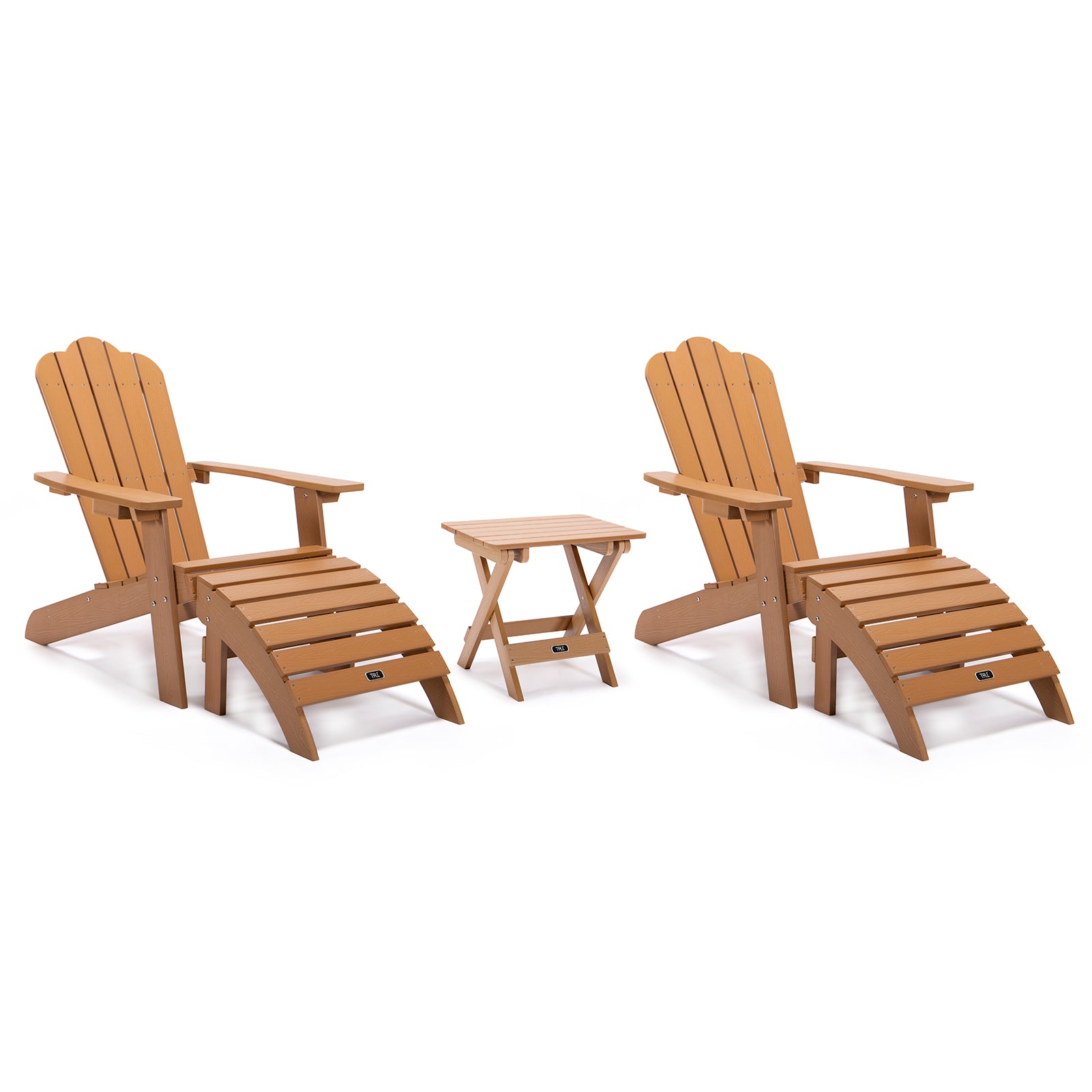 Tale Adirondack Chair Backyard Outdoor Furniture Painted Seating With Cup Holder All Weather And Fade Resistant Plastic Wood For Lawn Patio Deck Garden Porch Lawn Furniture Chairs Brown Ban On Brown Wood Plastic