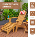 Tale Adirondack Chair Backyard Outdoor Furniture Painted Seating With Cup Holder All Weather And Fade Resistant Plastic Wood For Lawn Patio Deck Garden Porch Lawn Furniture Chairs Brown Ban On Brown Wood Plastic