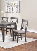 Dining Room Furniture 6Pc Set Rectangle Table 4X Side Chairs And A Bench Grey Finish Mdf Rubberwood Gray Wood Dining Room Bench Seating Rubberwood Rectangular Dining Table With Chair And Bench Wood Wood Grey Seats 6 60 Inches Contemporary,Modern 4 Leg