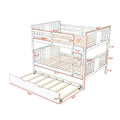Full Over Full Bunk Bed With Twin Size Trundle And Ladder White Old Sku: Lp000204Aak White Solid Wood