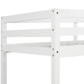 Functional Loft Bed Turn Into Upper Bed And Down Desk,Cushion Sets Are Free ,Twin Size,White White Pine