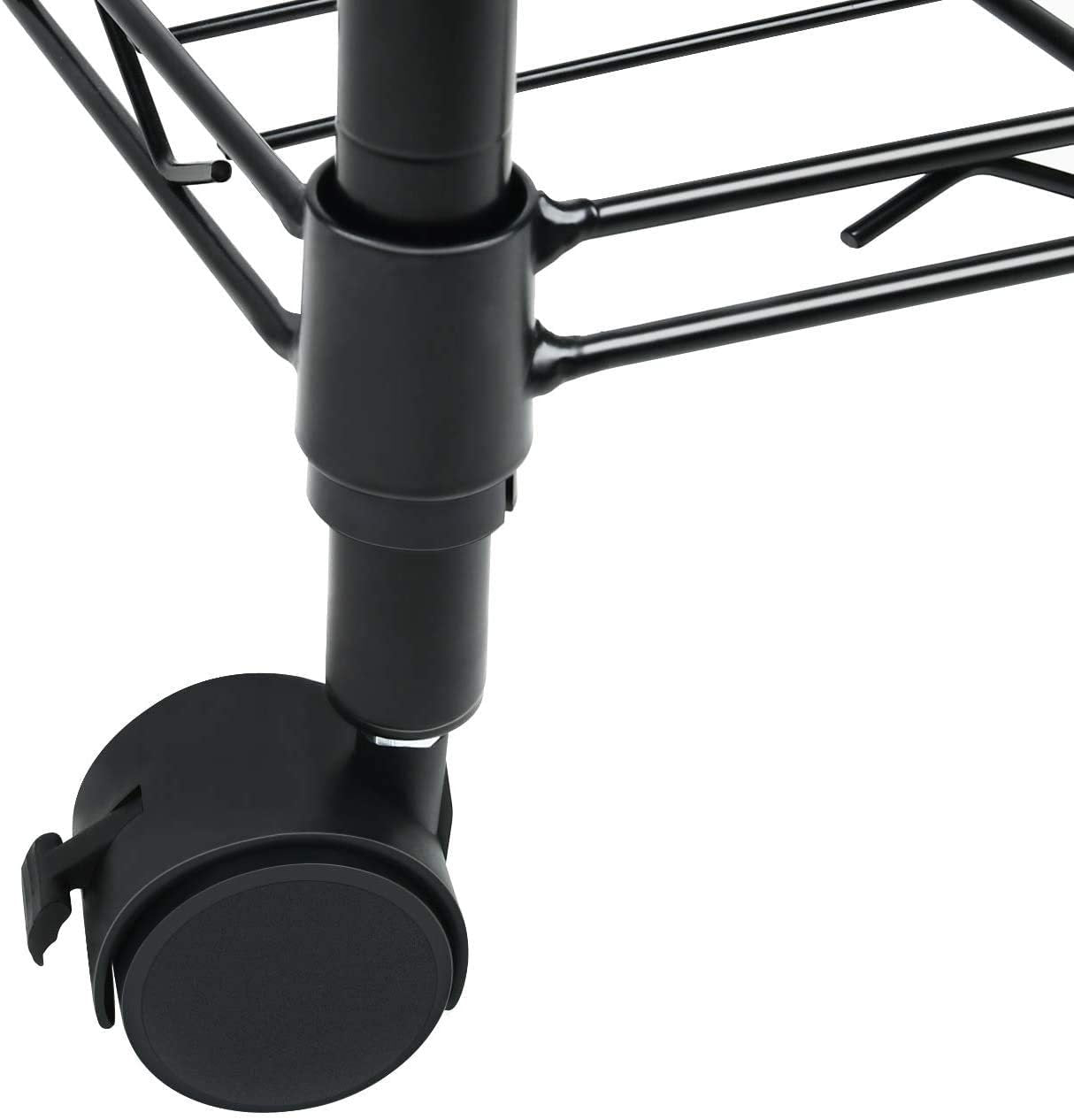 Simple Deluxe Heavy Duty 5 Shelf Shelving Unit, 29" D X 14"W X 61" H, 5 Tier, Black Silver Steel