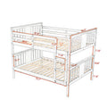 Full Over Full Bunk Bed With Ladder For Bedroom, Guest Room Furniture Gray Old Sku :Lp000203Aae Gray Solid Wood