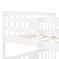Full Over Full Bunk Bed With Ladder For Bedroom, Guest Room Furniture White Old Sku :Lp000203Aak White Solid Wood