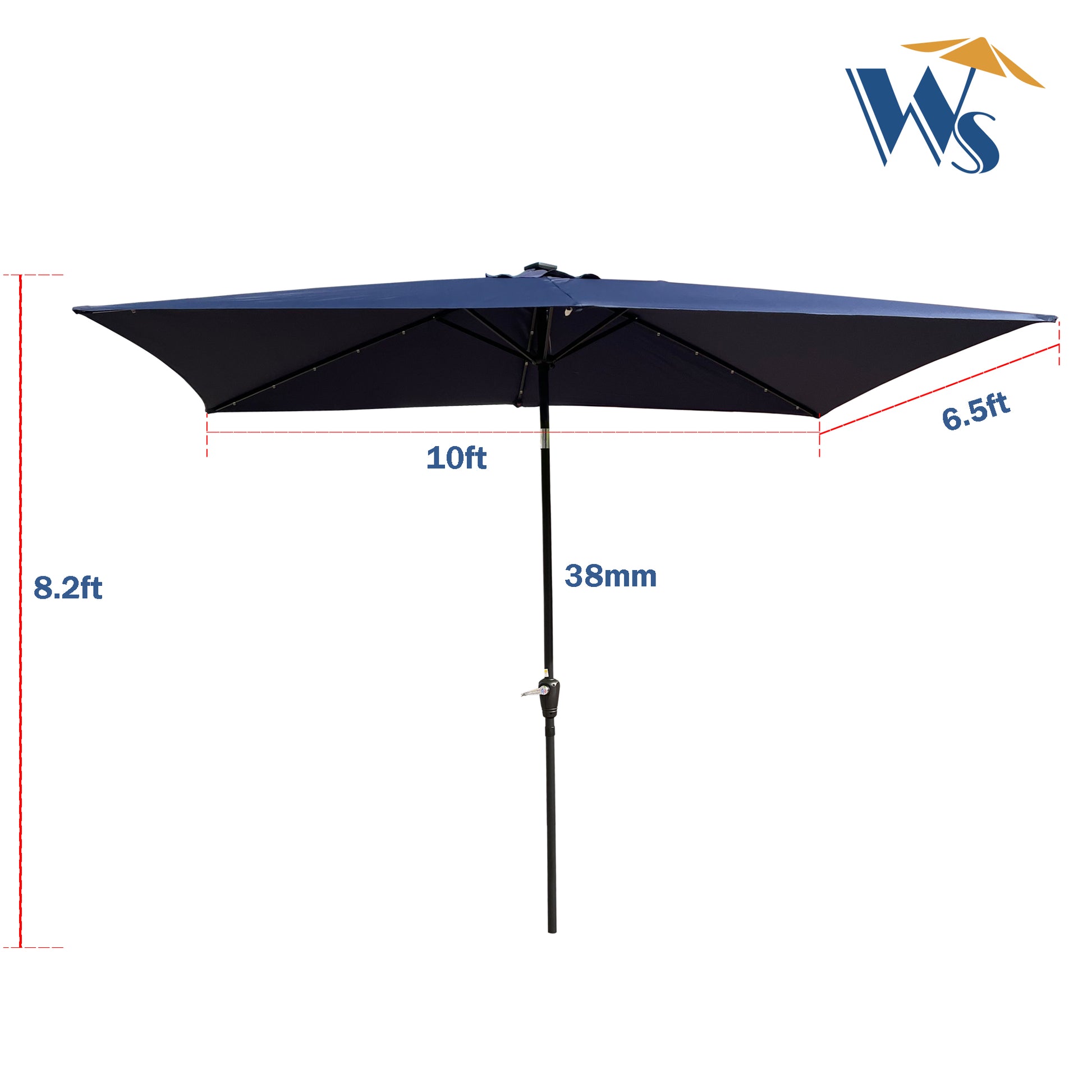 10 X 6.5T Rectangular Patio Solar Led Lighted Outdoor Umbrellas With C 10 X 6.5T Rectangular Patio Solar Led Lighted Outdoor Umbrellas With C