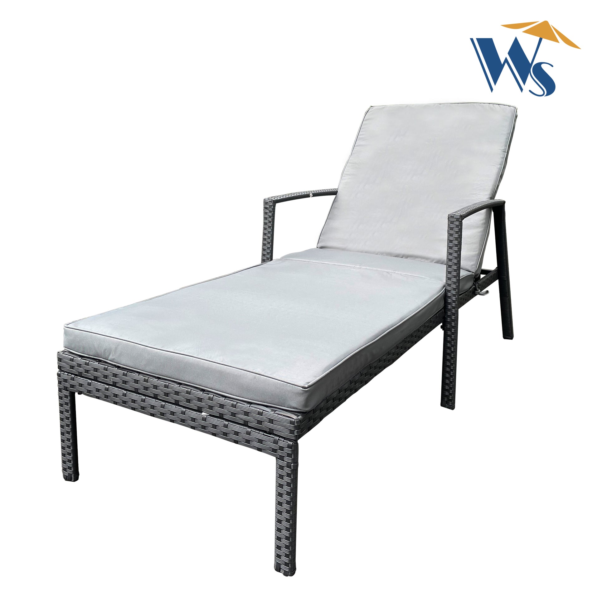 Outdoor Patio Lounge Chairs Rattan Wicker Patio Chaise Lounges Chair Gray Gray Metal