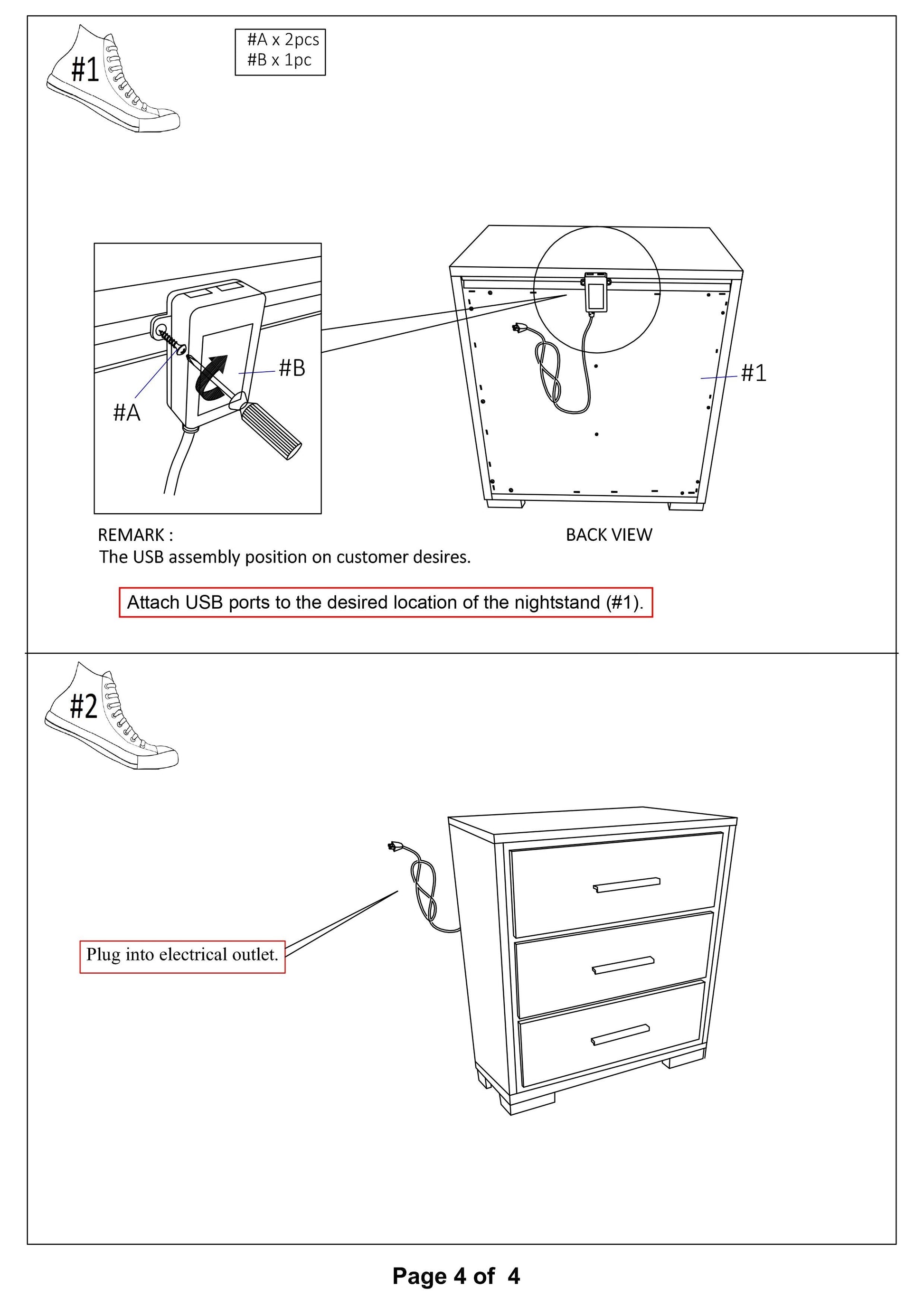 1X Nightstand Solid Wood Warm Gray Sleek Modern Lines Chrome Trim Insert Contemporary Bedroom Furniture Warm Grey Gray 3 Drawers Bedroom Bedside Cabinet Contemporary Rubberwood Usb Port Solid Wood