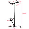 Drywall Lift Panel 11' Lift Drywall Panel Hoist Jack Lifter, Black Black Iron