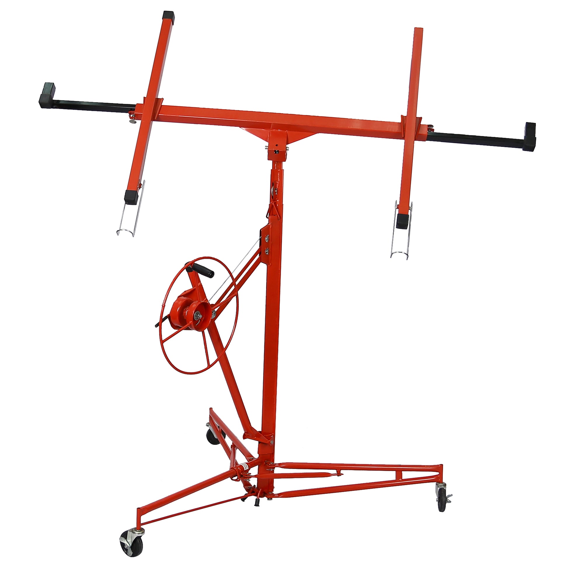 Drywall Panel Hoist Drywall Lift Rolling Panel Hoist Jack Lifter 16Ft Red Color Red Metal