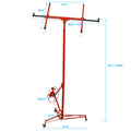 Drywall Lift Panel 11' Lift Drywall Panel Hoist Jack Lifter,Red Red Iron