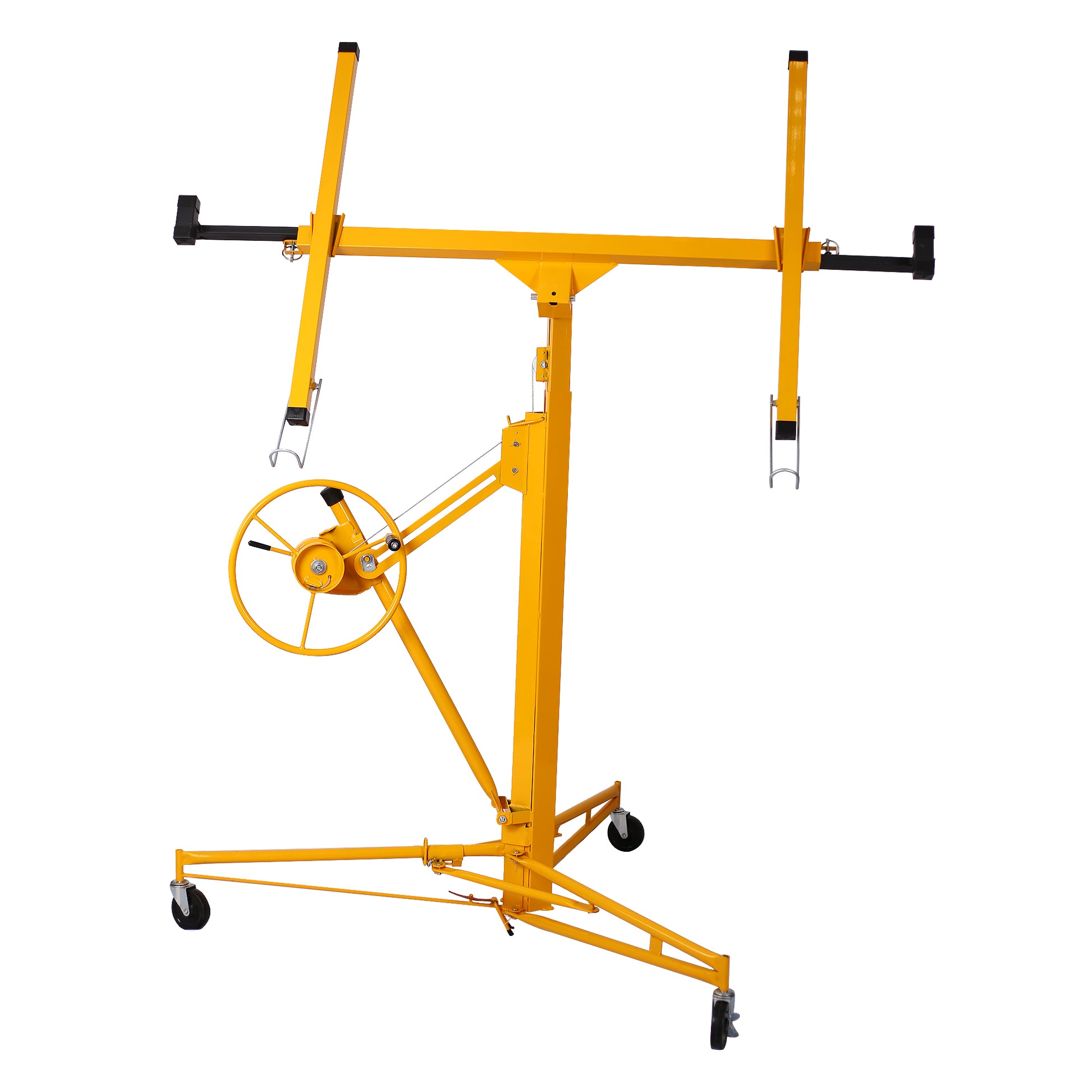 Drywall Panel Hoist Drywall Lift Rolling Panel Hoist Jack Lifter 16Ft Yellow Color Yellow Metal