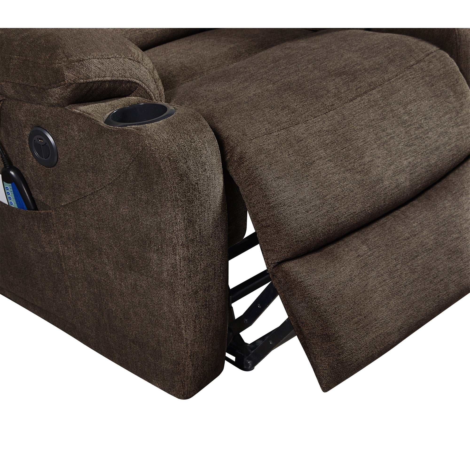 Liyasi Electric Power Lift Recliner Chair Sofa with dark brown-foam-fabric