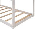 Twin Over Twin Bunk Bed Wood Bed With Roof, Window, Guardrail, Ladder White Old Sku :Lp000045Aak White Solid Wood