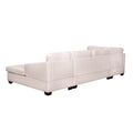 Ustyle Modern Large U Shape Sectional Sofa, Double Extra Wide Chaise Lounge Couch, Beige Beige Polyester