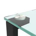 Glass Two Layer Tea Table, Small Round Table, Bedroom Corner Table, Living Room Black Side Table Black Glass