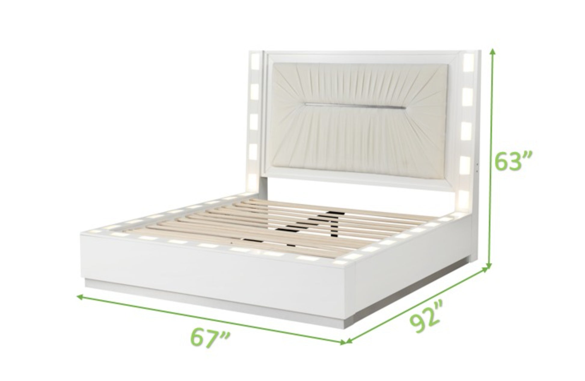 Coco Queen 4 Pc Vanity Led Bedroom Set Made With Wood In Milky White Box Spring Not Required Queen White Wood 4 Piece Set Bedroom Bed Included,Dresser Included,Mirror Included,Nightstand Included Contemporary,Modern Solid Wood Mdf Polyester Built In