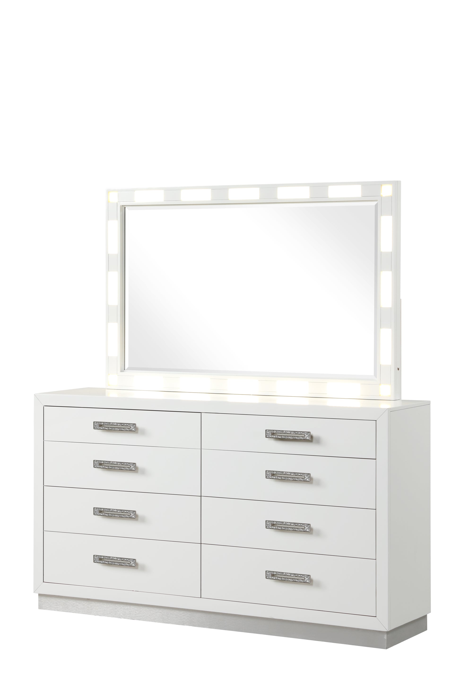 Coco Modern Style 8 Drawer Dresser Made With Wood In Milky White White Drawer 5 Drawers & Above Ball Bearing Glides Bedroom Contemporary,Modern White Coco Modern Style 8 Drawer Dresser Made With Wood In Milky White White Drawer 5 Drawers & Above Ball Bearing Glides Bedroom Contemporary,Modern White