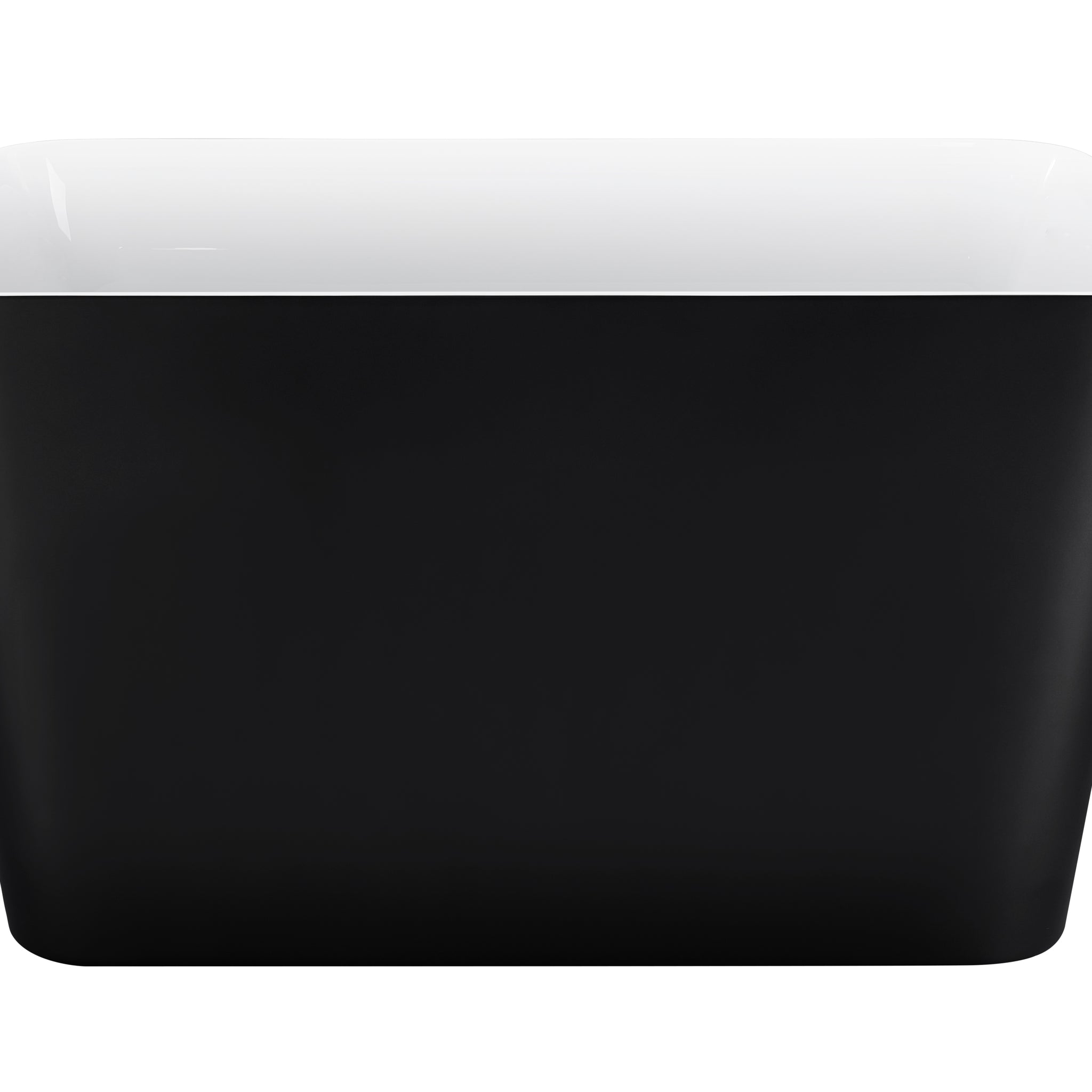 47" 100% Acrylic Freestanding Bathtub Contemporary Soaking Tub White Inside Black Outside Black Acrylic