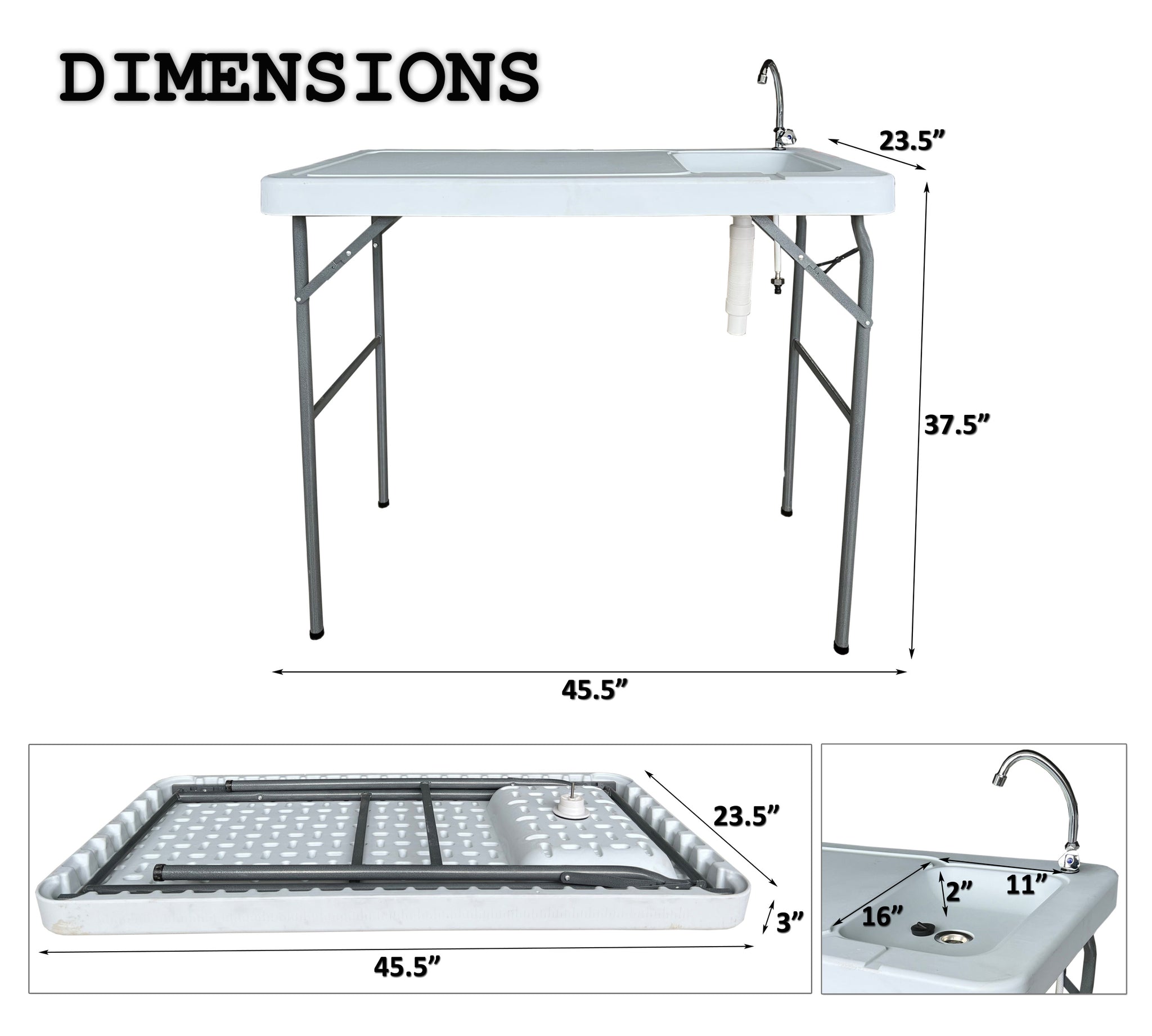 Outdoor Fish and Game Cutting Cleaning Table w
