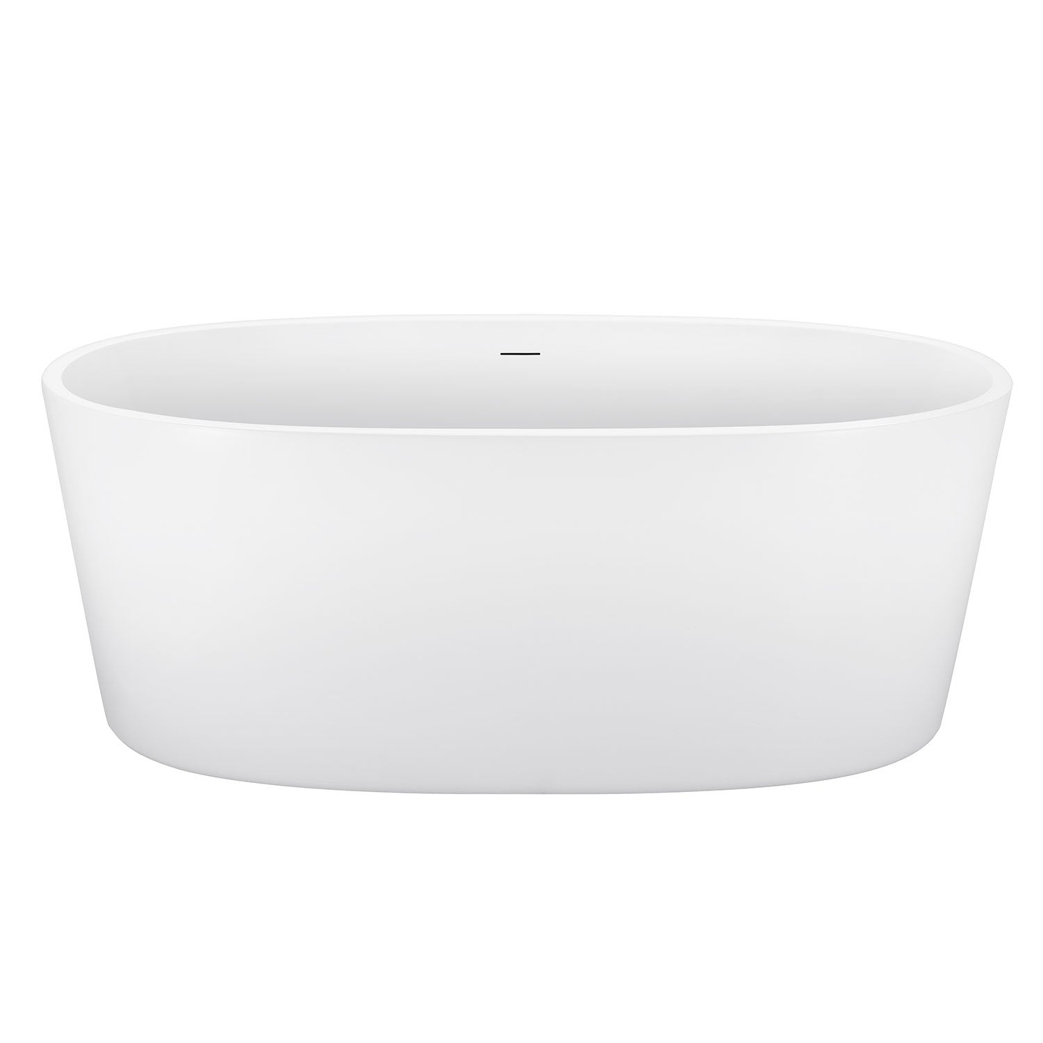 63" 100% Acrylic Freestanding Bathtub Contemporary white-acrylic