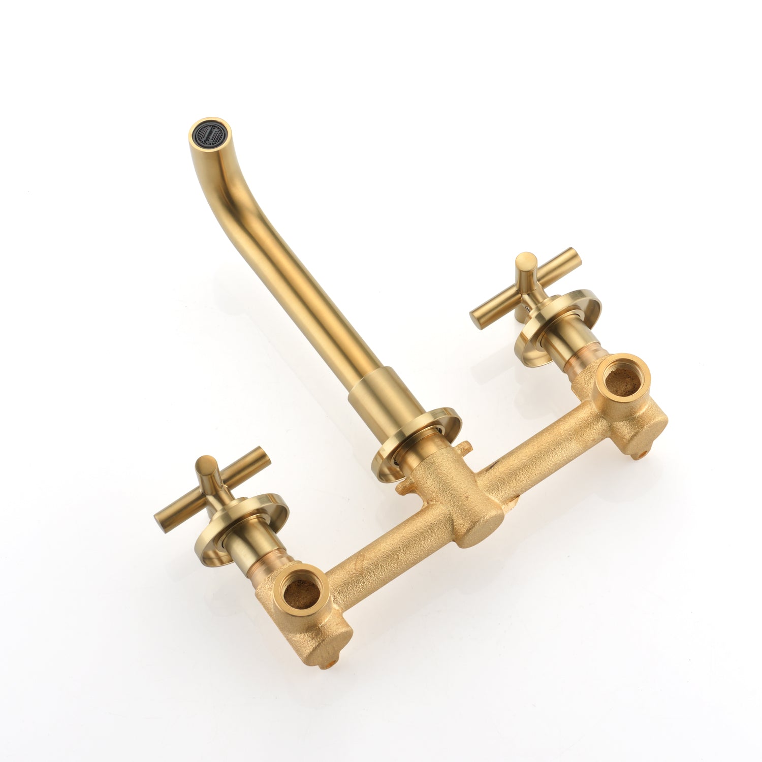 Bathroom Faucet Wall Mounted Bathroom Sink Faucet Gold Brass