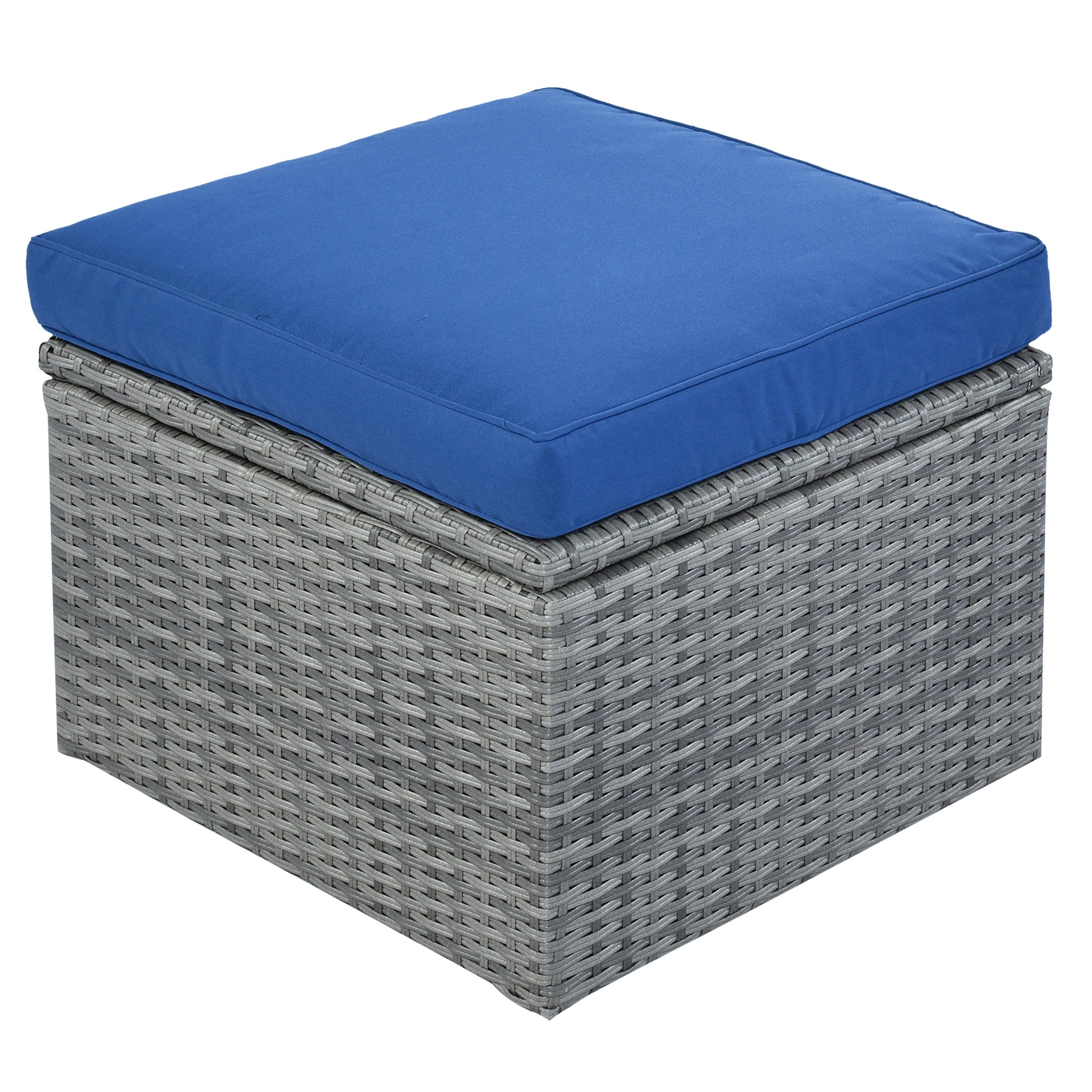 Outdoor Patio Furniture Set Daybed Sunbed With Retractable Canopy Conversation Set Wicker Furniture As Same As Wy000281Aae Blue Rattan