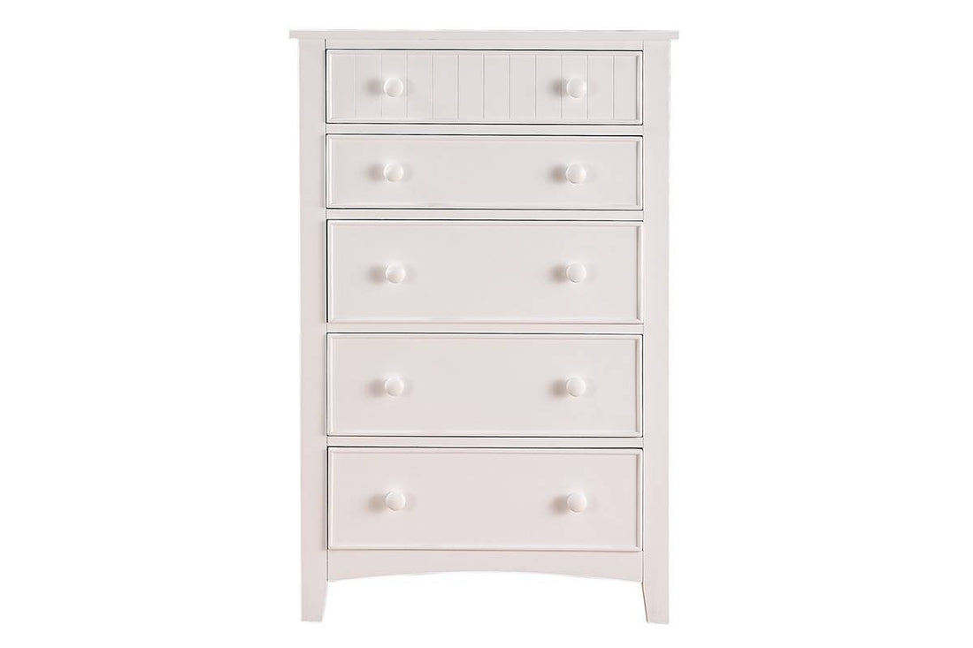 Contemporary White 1Pc Chest Of Drawers Plywood Pine Veneer Bedroom Furniture White White Bedroom Classic,Contemporary Rubberwood Plywood