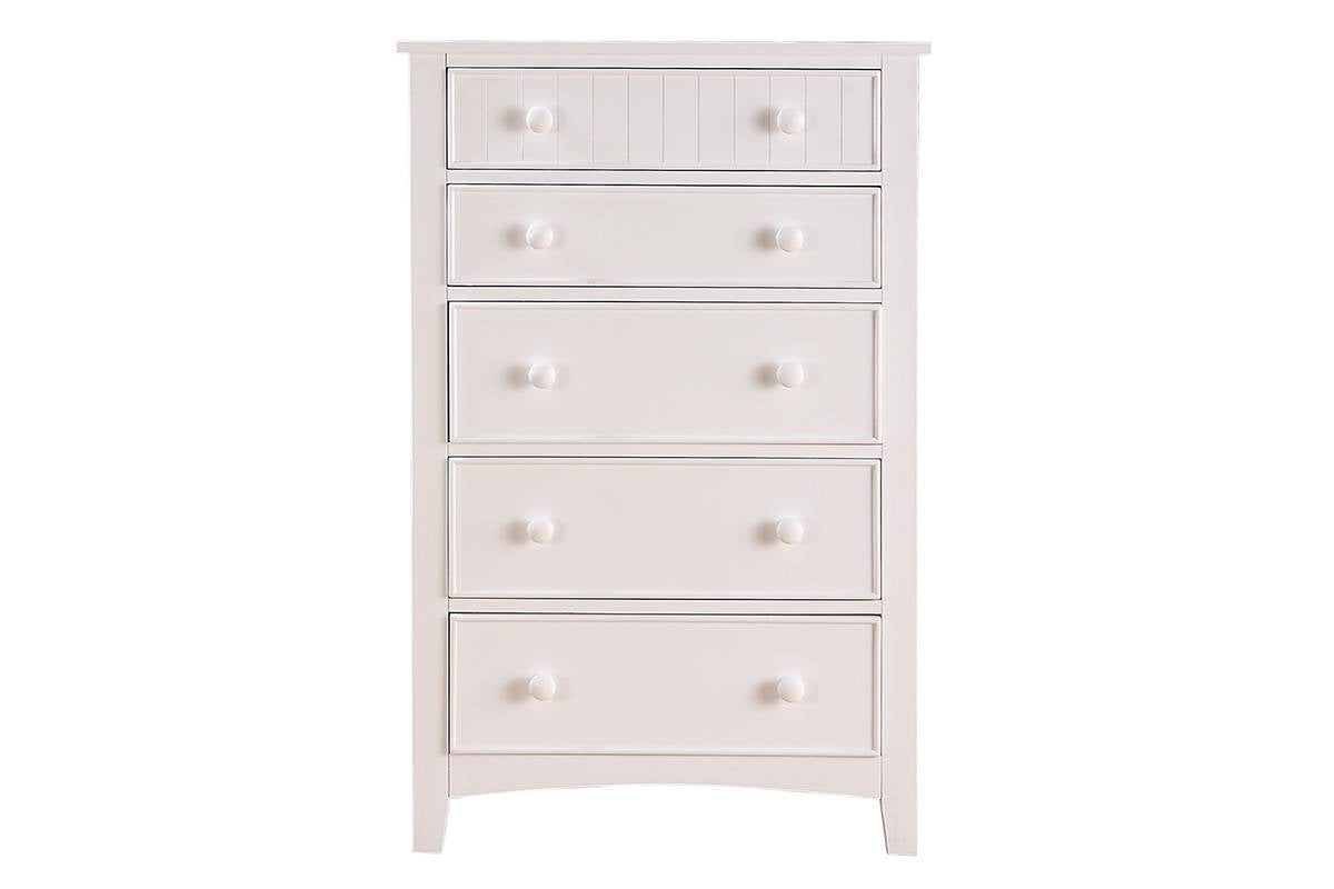 Contemporary White 1Pc Chest Of Drawers Plywood Pine Veneer Bedroom Furniture White White Bedroom Classic,Contemporary Rubberwood Plywood