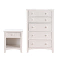 Contemporary White 1Pc Chest Of Drawers Plywood Pine Veneer Bedroom Furniture White White Bedroom Classic,Contemporary Rubberwood Plywood