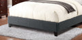 Modern Gorgeous Blue Grey Polyfiber Tufted Full Size Bed 1Pc Bedframe Upholstered Headboard Bedroom Furniture Wooden Plywood Full Grey Mix Wood Bedroom Modern,Transitional Poplar Bed Frame Plywood