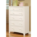 Contemporary White 1Pc Chest Of Drawers Plywood Pine Veneer Bedroom Furniture White White Bedroom Classic,Contemporary Rubberwood Plywood