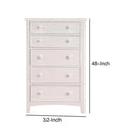 Contemporary White 1Pc Chest Of Drawers Plywood Pine Veneer Bedroom Furniture White White Bedroom Classic,Contemporary Rubberwood Plywood