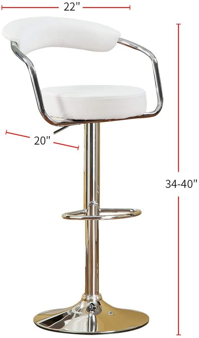 Contemporary Style White Color Bar Stool Counter white-dining room-classic-contemporary-fabric