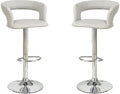 Bar Stool Counter Height Chairs Set of 2 Adjustable gray-dining room-modern-fabric