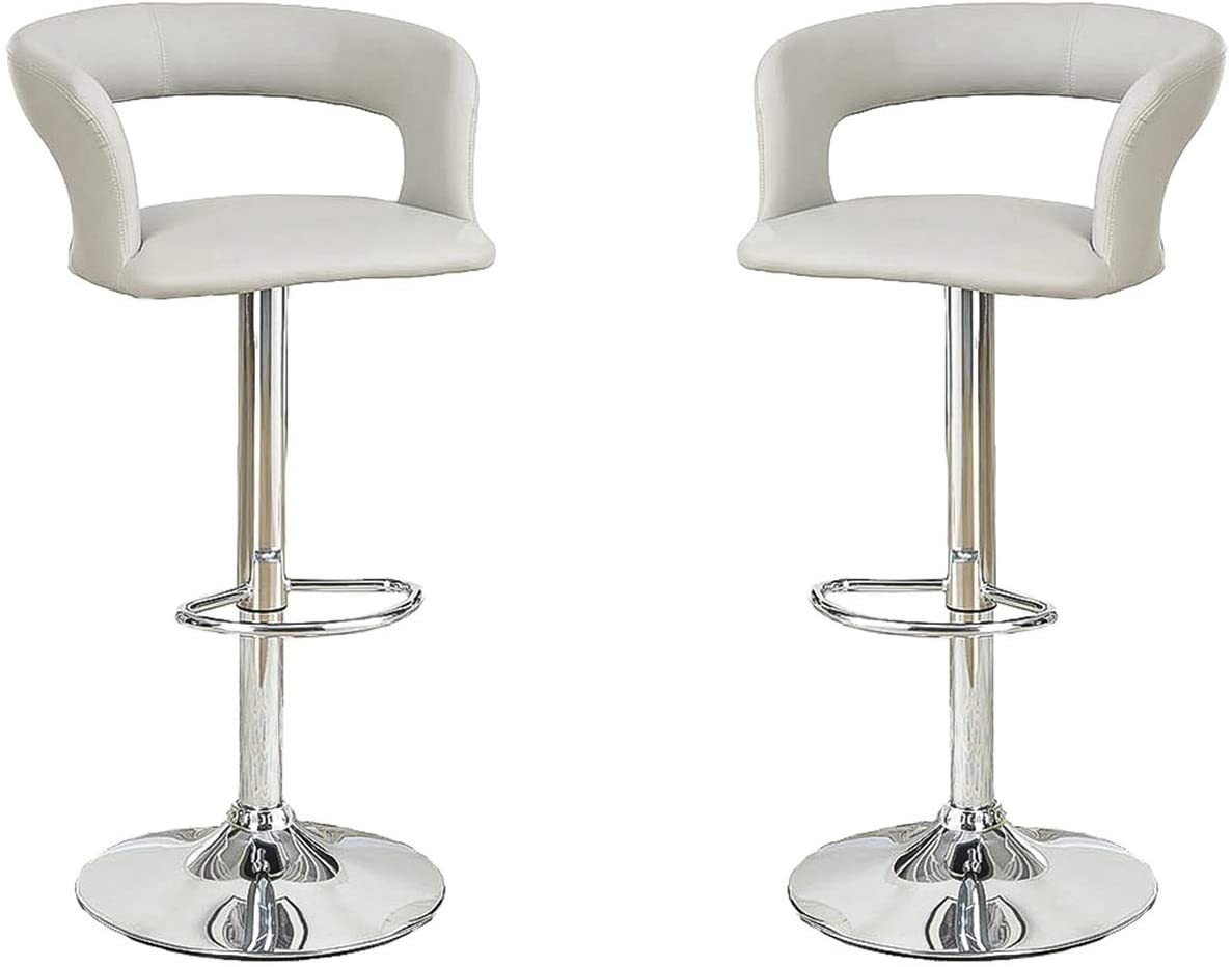 Bar Stool Counter Height Chairs Set of 2 Adjustable gray-dining room-modern-fabric