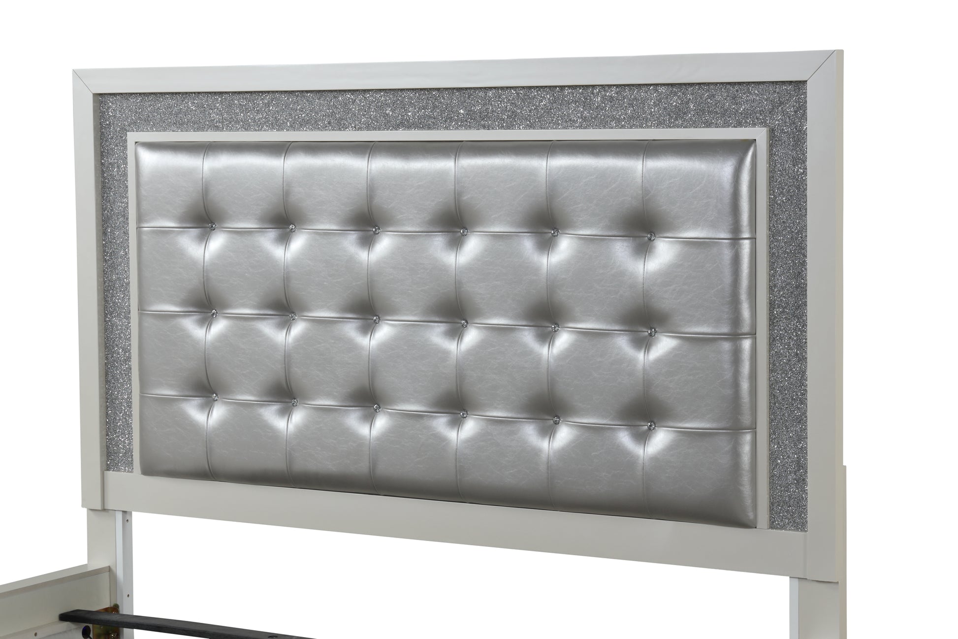 Passion Led Queen Bed Made With Wood In Milky White Box Spring Not Required Queen White Wood Bedroom Contemporary,Modern Acacia Slat Beds Solid Wood Mdf Velvet Wood