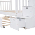 Twin Over Twin Full Bunk Bed With Twin Size Trundle White Old Sku :Lp000025Aak White Solid Wood