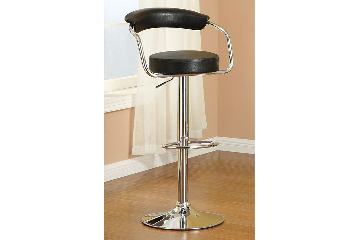 Contemporary Style Black Bar Stool Counter Height black-dining