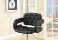 Classic Armrest Tufted Faux Leather Upholstered Faux black-dining room-contemporary-modern-fabric