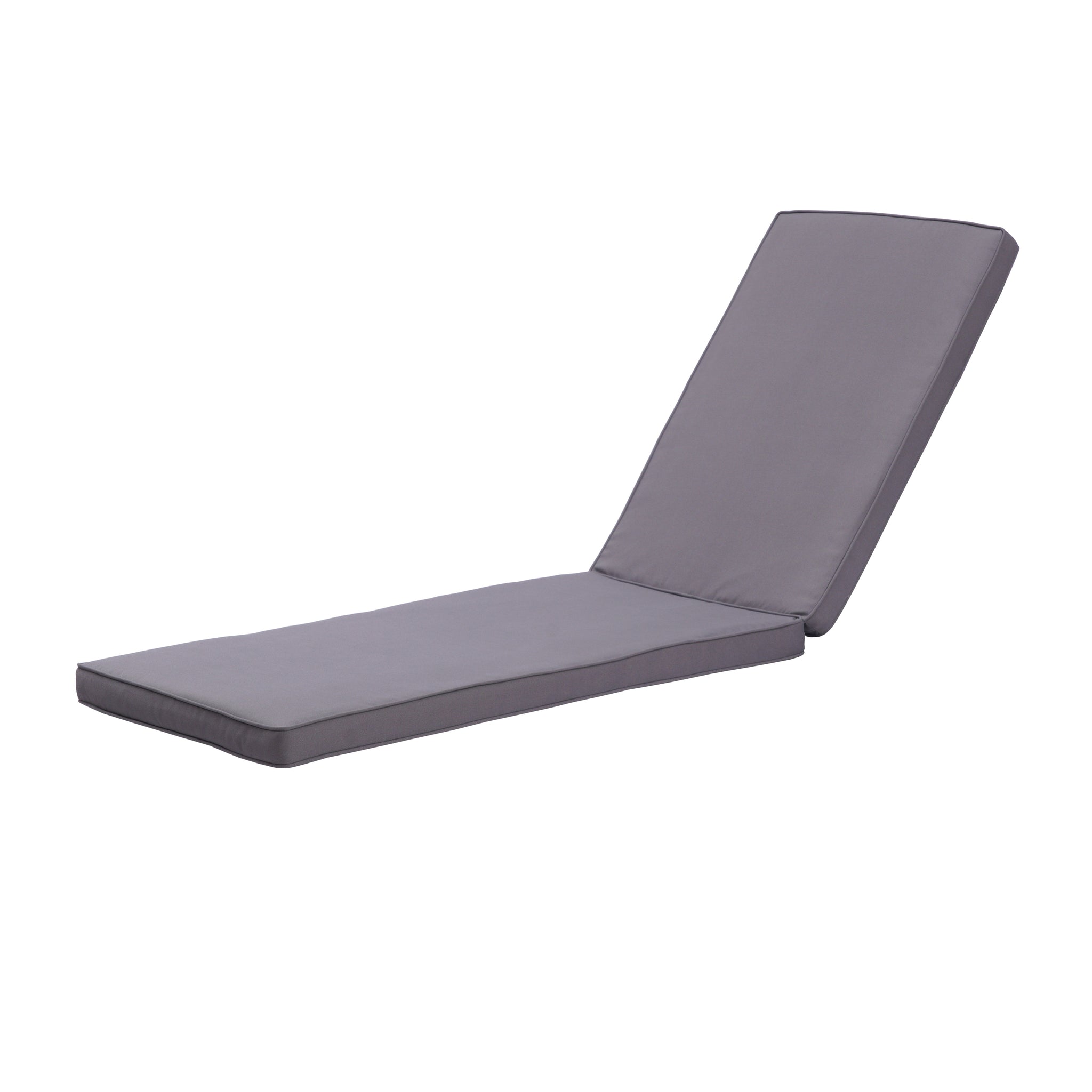 Outdoor Chaise Lounge Chair With Cushion, Five gray-aluminium