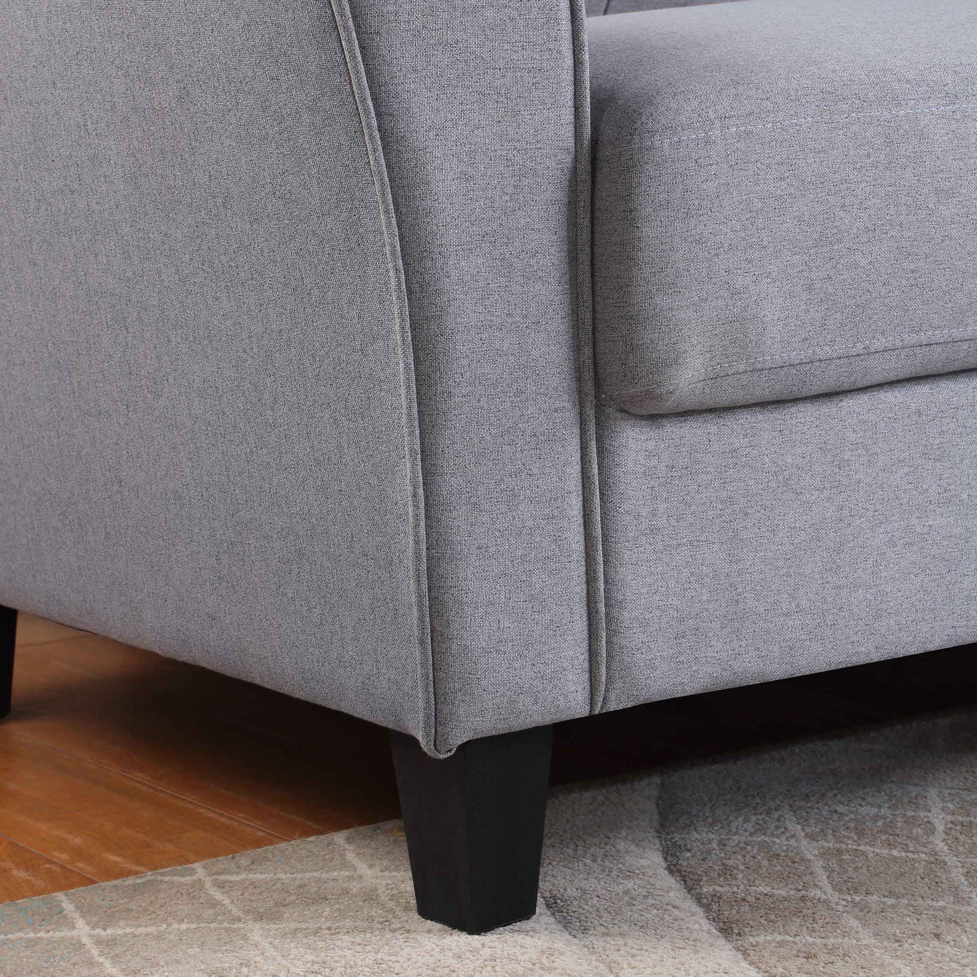 Modern Living Room Sofa Set Linen Upholstered Couch Furniture For Home Or Office ,Light Grey, 2 3 Seat,Old Sku:Sg000372Aaa Light Grey Blue Foam Linen 5 Seat