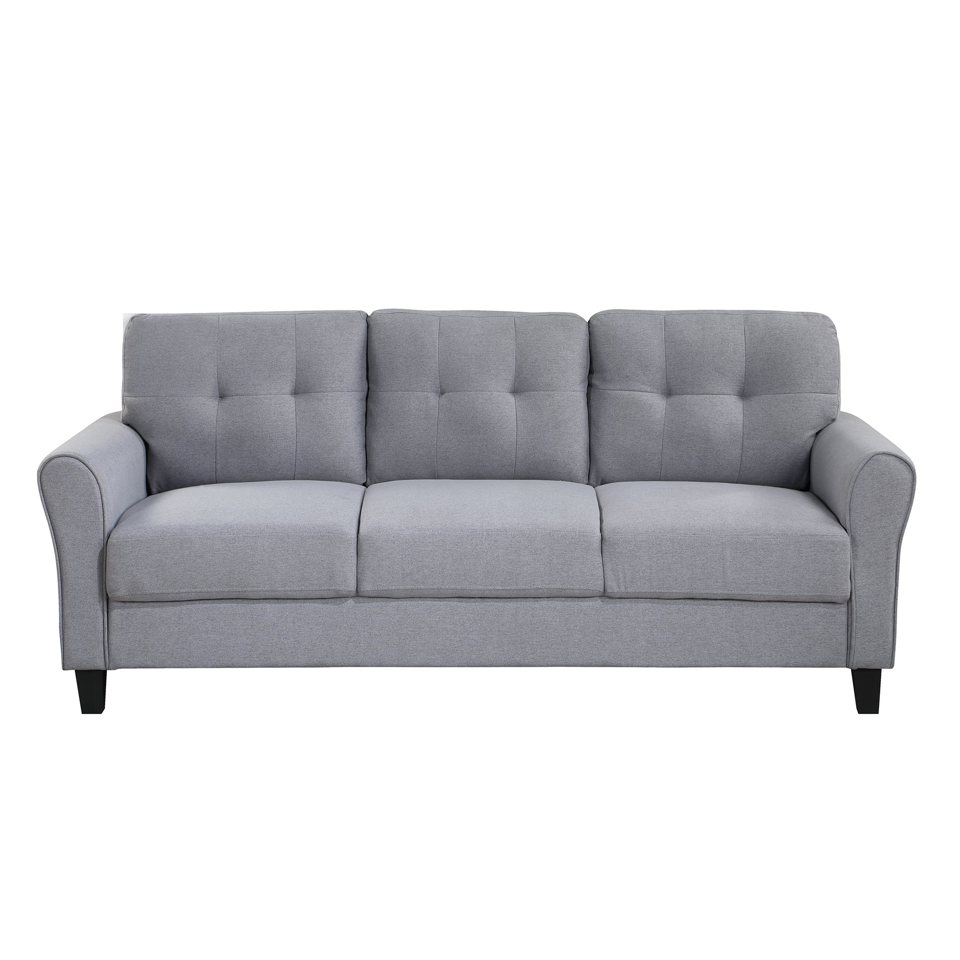 79.9" Modern Living Room Sofa Linen Upholstered Couch Furniture For Home Or Office ,Light Grey*Blue, 3 Seat,Old Sku:Wf288519Aac Light Grey Blue Foam Linen 3 Seat
