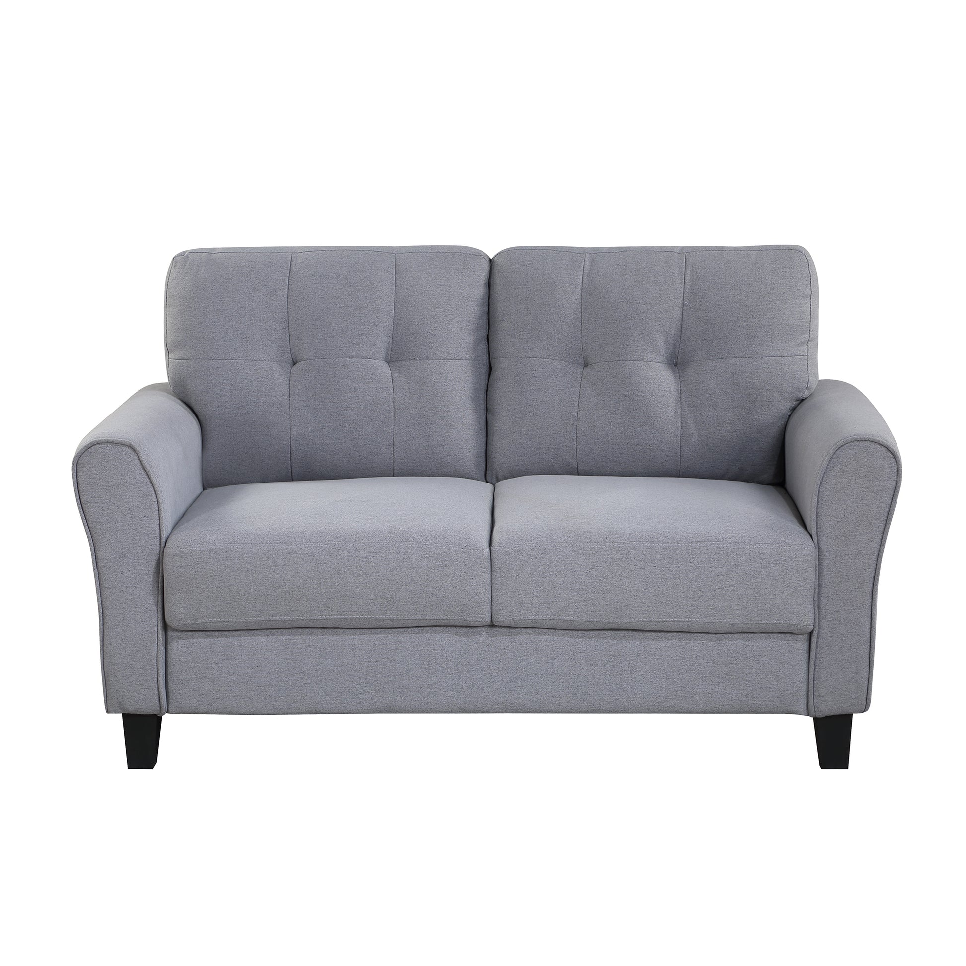 57.5" Modern Living Room Loveseat Linen Upholstered Couch Furniture For Home Or Office ,Light Grey Blue, 2 Seat,Old Sku:Wf288518Aac Light Grey Blue Foam Linen 2 Seat