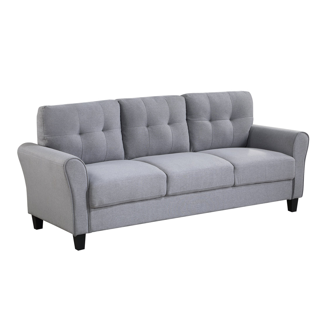 79.9" Modern Living Room Sofa Linen Upholstered Couch Furniture For Home Or Office ,Light Grey*Blue, 3 Seat,Old Sku:Wf288519Aac Light Grey Blue Foam Linen 3 Seat