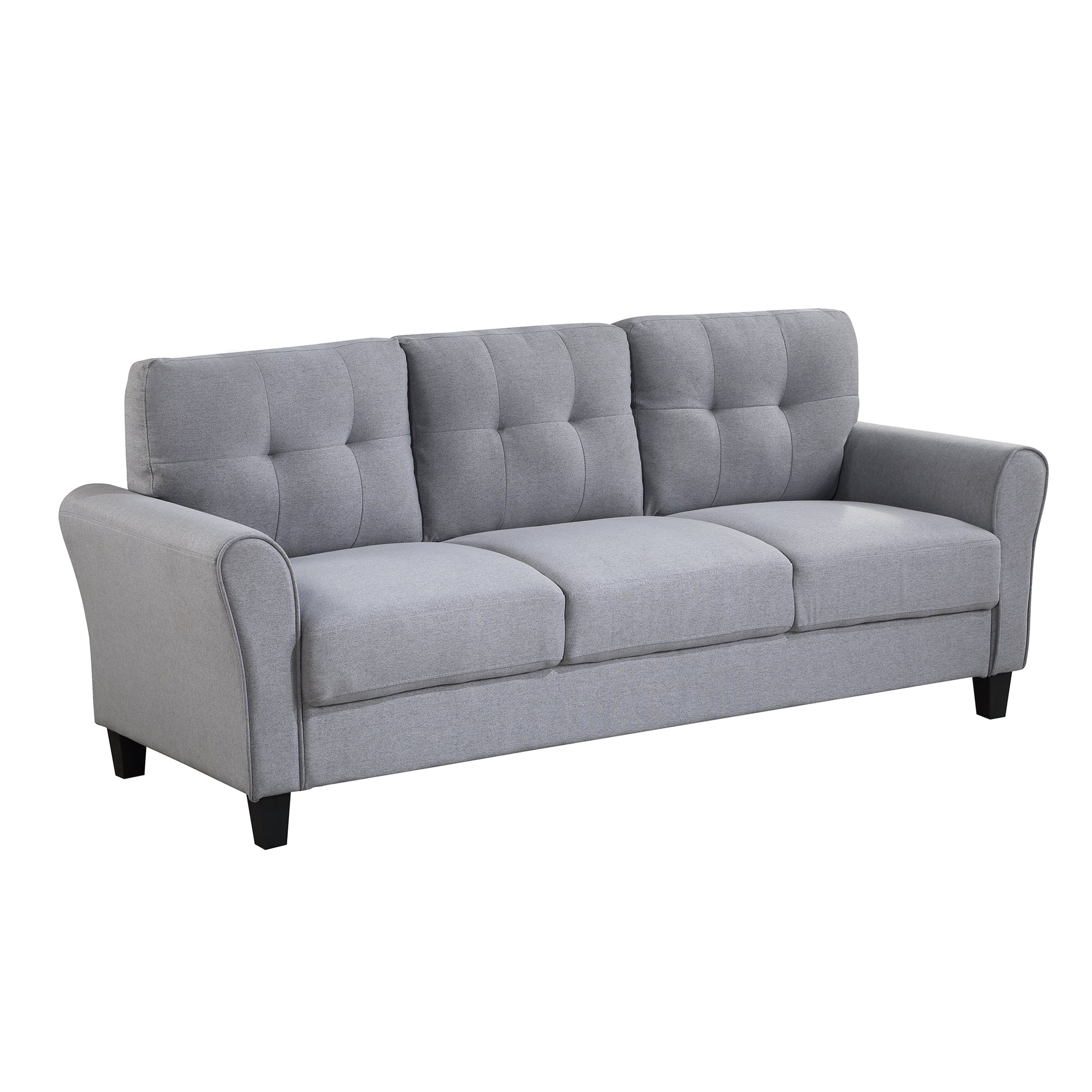 79.9" Modern Living Room Sofa Linen Upholstered Couch Furniture For Home Or Office ,Light Grey*Blue, 3 Seat,Old Sku:Wf288519Aac Light Grey Blue Foam Linen 3 Seat