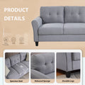 Modern Living Room Sofa Set Linen Upholstered Couch Furniture For Home Or Office ,Light Grey Blue, 1 2 3 Seat,Old Sku:Sg000373Aaa Light Grey Blue Foam Linen 6 Seat