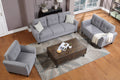 Modern Living Room Sofa Set Linen Upholstered Couch Furniture For Home Or Office ,Light Grey Blue, 1 2 3 Seat,Old Sku:Sg000373Aaa Light Grey Blue Foam Linen 6 Seat